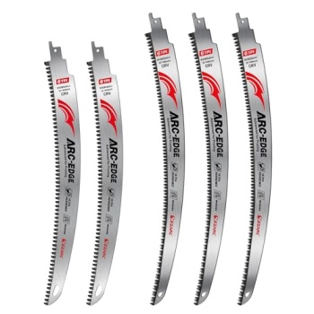 EZARC 5 Pieces Japanese Teeth Reciprocating Saw Blade Set, Arc Edge Wood Pruning
