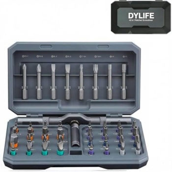 DYLIFE 42 in 1 Magnetic Screwdriver Set, DIY Ratchet Screwdriver Set, Removable