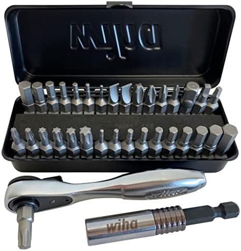 Wiha 74996 35 Piece Bit Ratchet Compact Storage Box Set