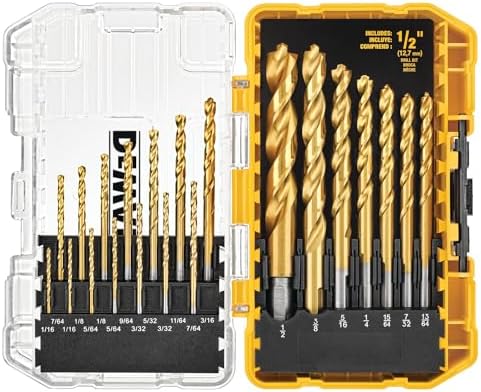 DEWALT Drill Bit Set, 21 Pc. Titanium Nitride Coated Pilot Point DEWALT Bit Set