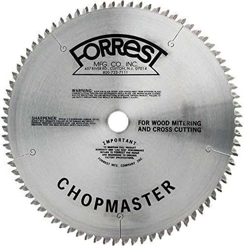 Forrest CM12806115 Chopmaster 12-Inch 80-tooth ATB Miter Saw Blade