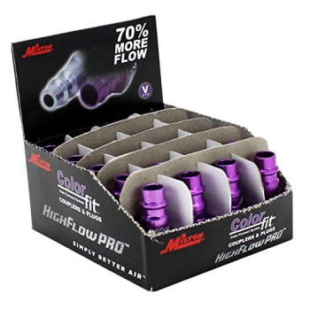 Milton 760VC-20 ColorFit HighFlowPRO Plugs, V-style Purple, 1/4" NPT Male, Box