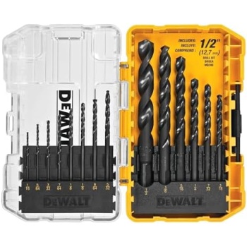 DEWALT Drill Bit Set, 3-Flats Shank,14-Piece, 135 Degree Split Point, for