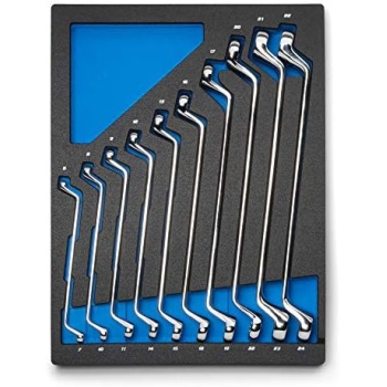 Capri Tools 75-Degree Deep Offset Double Box End Wrench Set, 6 to 24 mm, Metric