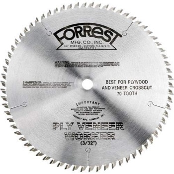 Forrest PVW08707100 Ply Veneer Worker 8-Inch 70 Tooth ATB 3/32-Inch Kerf Saw