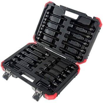 SUNEX TOOLS 2637L 20pc 1/2" Drive Impact Hex Driver Master Set 6in. ¼” to 9/32”