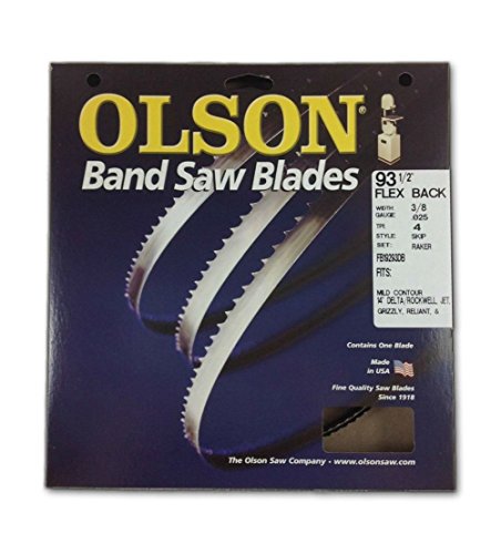 Olson 19293 Band Saw Blade 93-1/2" Long x 3/8" Wide .025" Thick 4 TPI