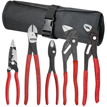 KNIPEX Tools 9K 00 80 150 US 5 Pc Core Pliers Set in Tool Roll