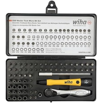 Wiha 75965 65 Piece System 4 ESD Safe Master Technician Ratchet and MicroBits