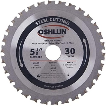 Oshlun SBF-054030 5-3/8-Inch 30 Tooth MTCG Saw Blade with 20mm Arbor