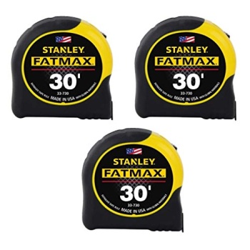 Stanley Tools 33-730 30-Foot-by-1-1/4-Inch FatMax Measuring Tape (3, 30-Feet)
