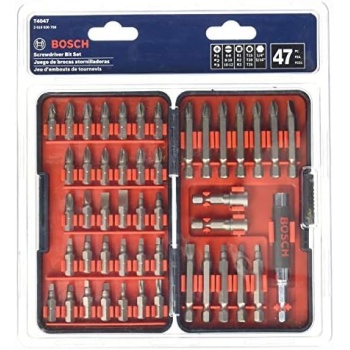 Bosch T4047L 47 pc. High-Carbon Steel Hex Shank Screwdriver Bit Set