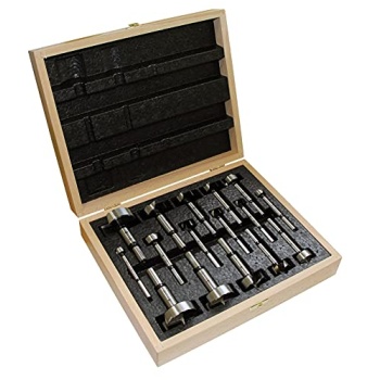 FISCH 16-Piece Metric Wave Cutter Forstner Bit Set – Premium Wood Drill Bits