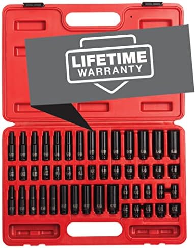 SUNEX TOOLS 1848, 1/4 Inch Drive Master Impact Socket Set, 48-Piece, SAE/Metric