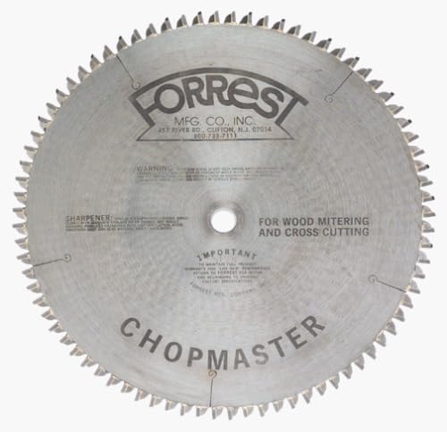Forrest CM151006100 Chopmaster 15-Inch 100 Tooth ATB Miter Saw Blade with 1-Inch